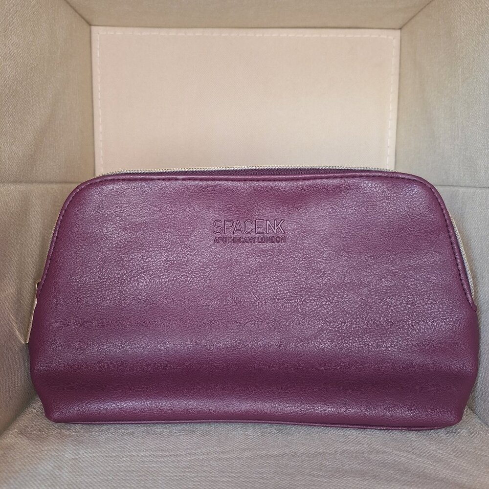 Space NK Makeup Bag Purple Leather